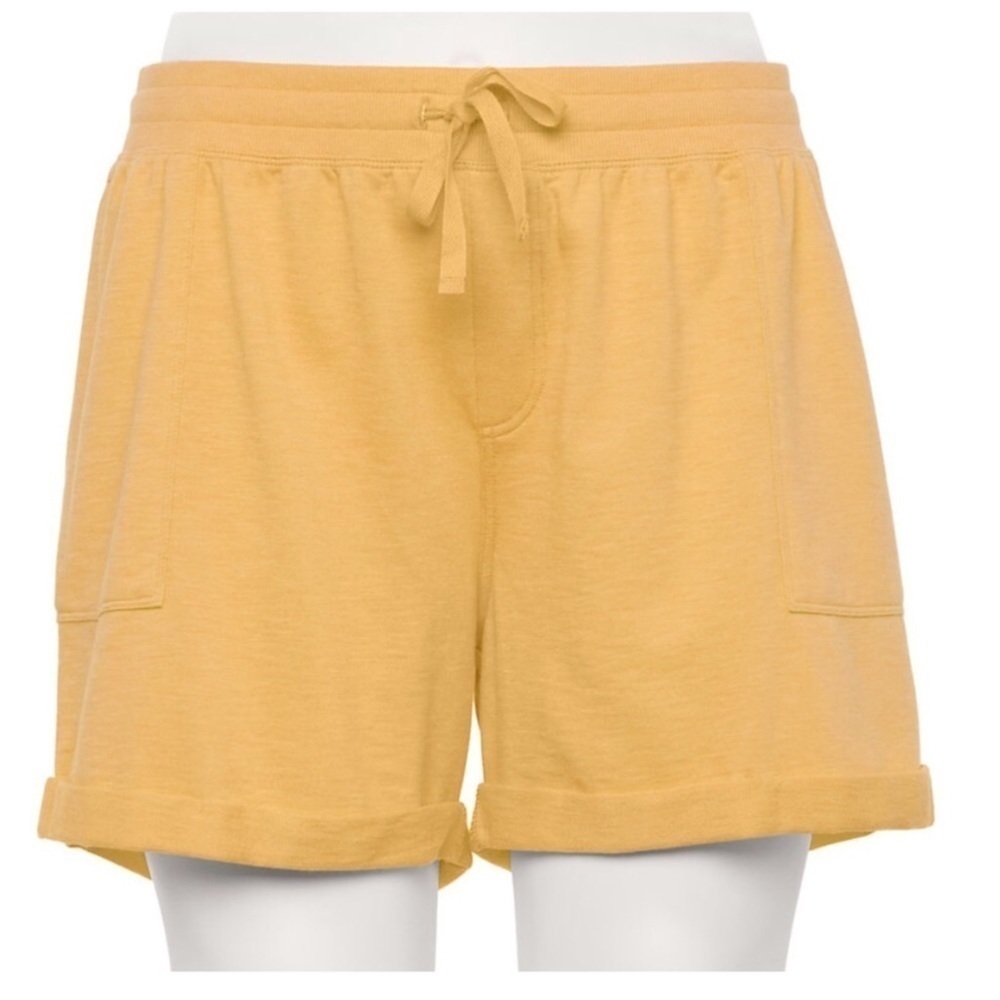 SONOMA 2X Cider Yellow Goods for life midrise knit shorts NWT